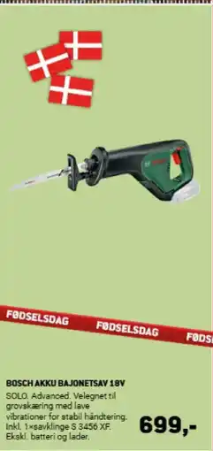 XL-BYG BOSCH AKKU BAJONETSAV 18V tilbud