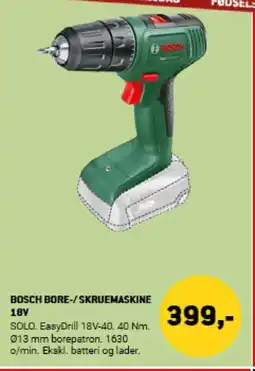 XL-BYG BOSCH BORE-/SKRUEMASKINE 18V tilbud