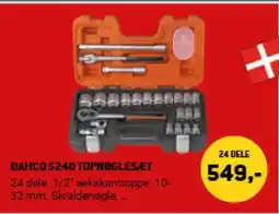 XL-BYG BAHCO 5240 TOPNØGLESÆT tilbud