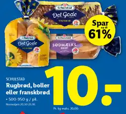 Lidl SCHULSTAD Rugbrød, boller eller franskbrød tilbud