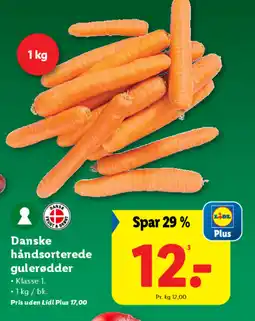Lidl Danske håndsorterede gulerødder tilbud