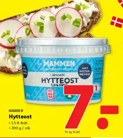 Lidl MAMMEN Hytteost tilbud