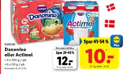 Lidl DANONE Danonino eller Actimel tilbud
