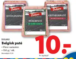 Lidl DULANO Belgisk paté tilbud
