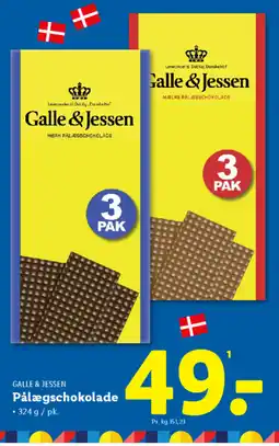Lidl GALLE & JESSEN Pålægschokolade tilbud