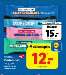 Lidl BAREBELLS Proteinbar tilbud