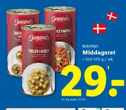 Lidl BEAUVAIS Middagsret tilbud