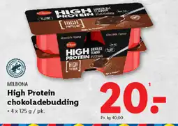 Lidl MILBONA High Protein chokoladebudding tilbud