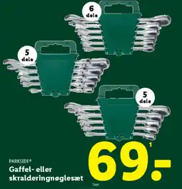 Lidl PARKSIDE Gaffel- eller skralderingnøglesæt tilbud