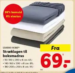 Lidl LIVARNO HOME® Stræklagen til boksmadras tilbud