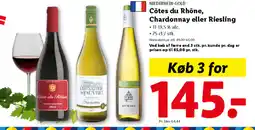 Lidl NIEDERHEIN-GOLD Côtes du Rhône, Chardonnay eller Riesling tilbud