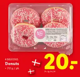 Lidl 4 DELICOUS Donuts tilbud