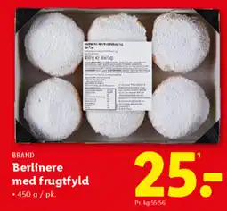 Lidl BRAND Berlinere med frugtfyld tilbud