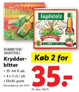 Lidl DOMRITTER/ JAGDSTOLZ Krydder bitter tilbud