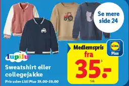 Lidl Sweatshirt eller collegejakke tilbud