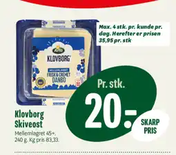 Min Købmand ARLA Klovborg Skiveost tilbud