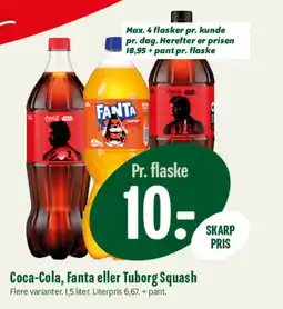 Min Købmand Coca-Cola, Fanta eller Tuborg Squash tilbud