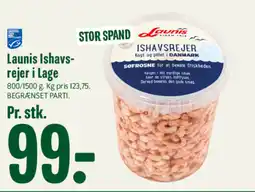 Min Købmand Launis Ishavs- rejer i Lage tilbud