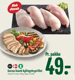 Min Købmand Gestus Dansk Kyllingebrystfilet tilbud