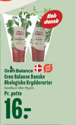 Min Købmand Grøn Balance Danske Økologiske Krydderurter tilbud