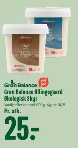 Min Købmand Grøn Balance Øllingegaard Økologisk Skyr tilbud