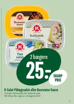 Min Købmand K-Salat Pålægssalat eller Bearnaise Sauce tilbud