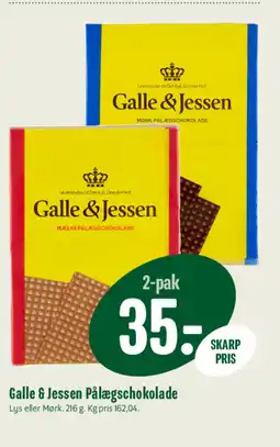 Min Købmand Galle & Jessen Pålægschokolade tilbud