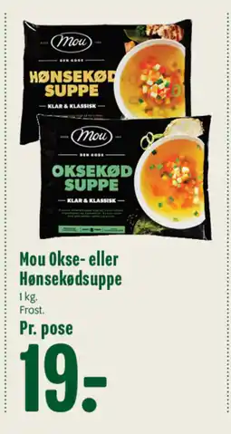 Min Købmand Mou Okse- eller Hønsekødsuppe tilbud