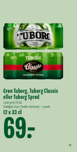 Min Købmand Grøn Tuborg, Tuborg Classic eller Tuborg Sprød tilbud
