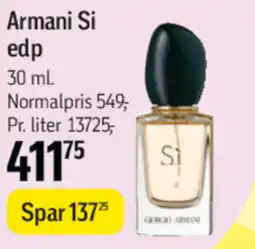 Føtex Armani Si edp tilbud