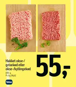 Føtex Hakket okse-/ grisekød eller okse-/kyllingekød tilbud