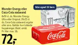 Føtex Monster Energy eller Coca-Cola sodavand tilbud