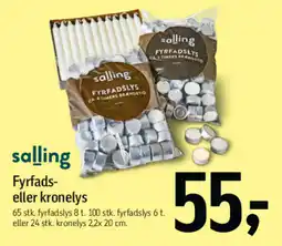 Føtex Salling Fyrfads- eller kronelys tilbud