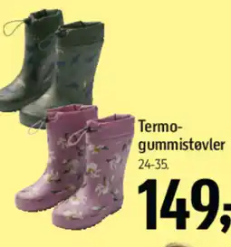 Føtex Termo- gummistøvler tilbud