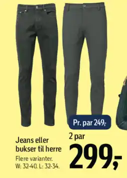 Føtex Jeans eller bukser til herre tilbud