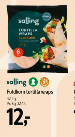 Føtex Salling Fuldkorn tortilla wraps tilbud