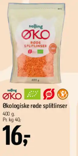 Føtex Økologiske røde splitlinser tilbud