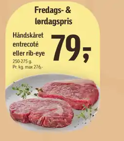 Føtex Håndskåret entrecoté eller rib-eye tilbud