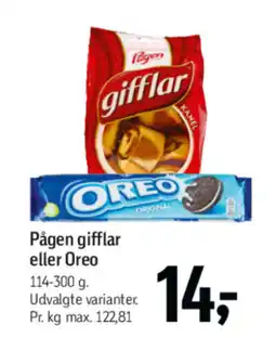 Føtex Pågen gifflar eller Oreo tilbud