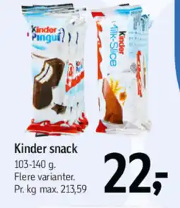 Føtex Kinder snack tilbud