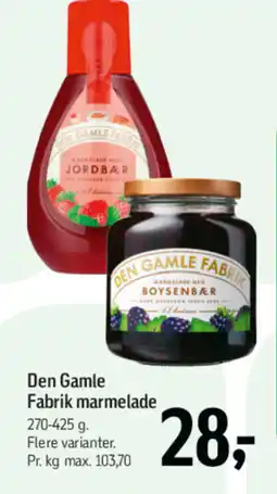 Føtex Den Gamle Fabrik marmelade tilbud