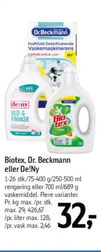 Føtex Biotex, Dr. Beckmann eller De!Ny tilbud