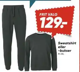 Bilka Sweatshirt eller -bukser, DKK 129 tilbud