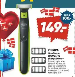 Bilka OneBlade QP2724/14 skægtrimmer, DKK 149 tilbud