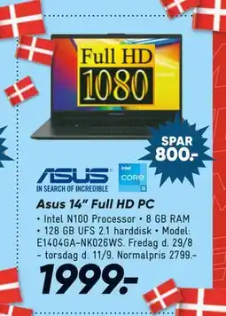Bilka Asus 14” Full HD PC, DKK 1999 tilbud