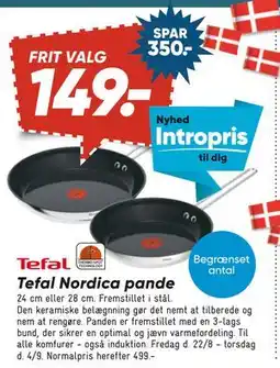 Bilka Tefal Nordica pande, DKK 149 tilbud