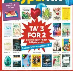 Bilka TA’ 3 FOR 2 på alle bøger tilbud