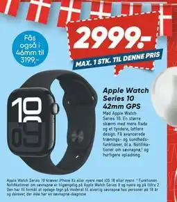 Bilka Apple Watch Series 10 42mm GPS, DKK 2999 tilbud