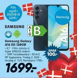 Bilka Samsung Galaxy A16 5G 128GB, DKK 1699 tilbud