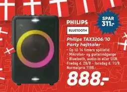 Bilka Philips TAX3206/10 Party højttaler, DKK 888 tilbud